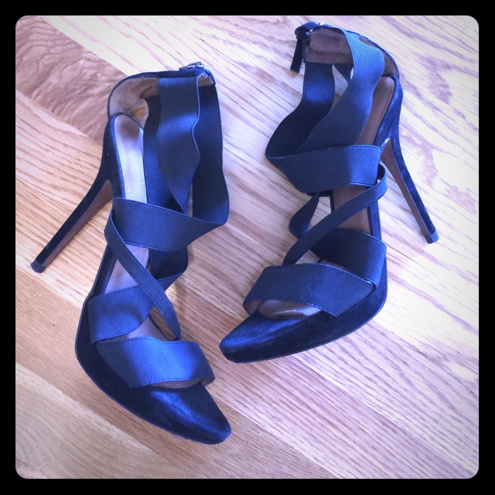 Zara Black Strappy Heels